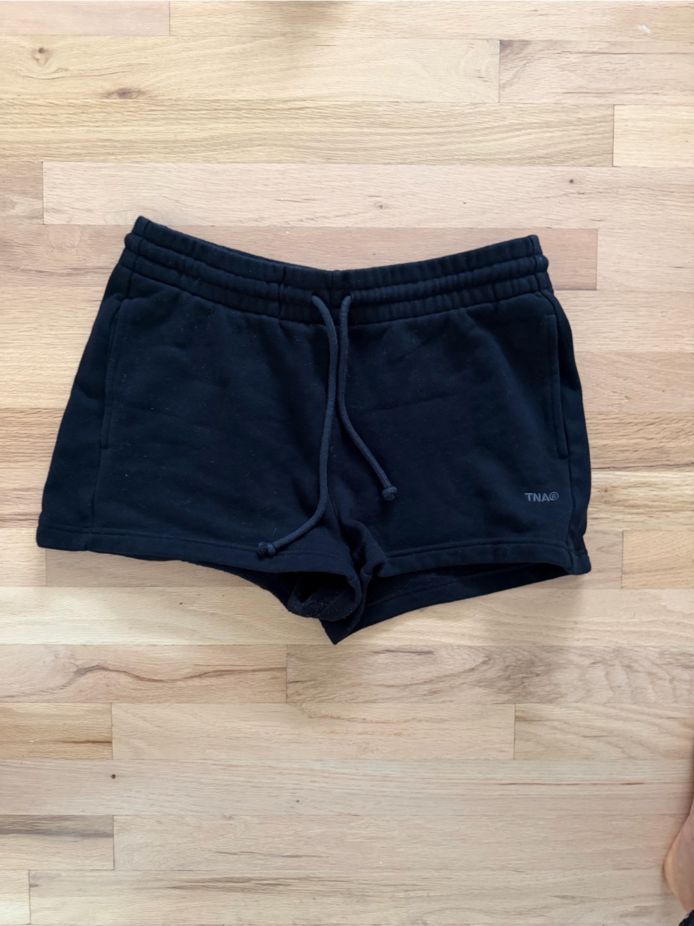 TNA Black cozy fleece shorts